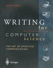 Cover of: Writing for Computer Science by Justin Zobel