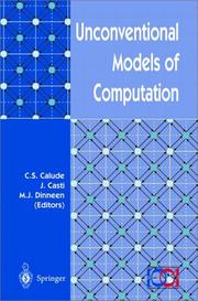 Cover of: Unconventional models of computation