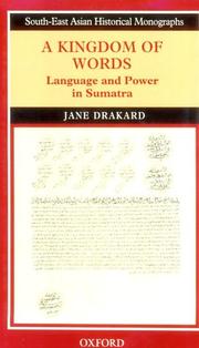 Cover of: A kingdom of words by Jane Drakard