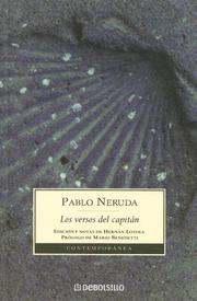 Cover of: Los Versos Del Capitan (Contemporanea) by Pablo Neruda