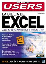 Cover of: La Biblia de Microsoft Excel XP: Manuales Users, en Espanol / Spanish (Manuales Users)