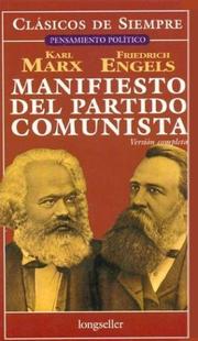 Cover of: Manifiesto Del Partido Comunista by Karl Marx, Marx Engels