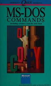 Cover of: MS-DOS commands: including version 4 and the DOS shell