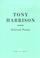 Cover of: Tony Harrison