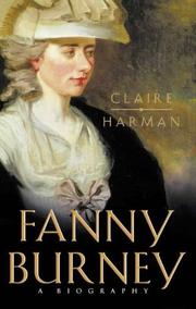 Cover of: FANNY BURNEY, A BIOGRAPHY. by 