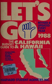 Cover of: Let's Go: The Budget Guide to California and Hawaii, 1988