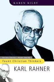 Cover of: Karl Rahner (Fount Christian Thinkers) by Karen Kilby