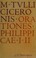 Cover of: M. Tulli Ciceronis in M. Antonium orationes Philippicae prima et secunda