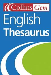 Cover of: English Thesaurus (Collins GEM S.)