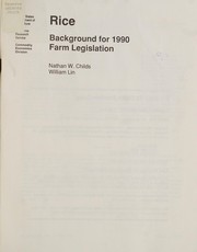 Cover of: Rice: background for 1990 farm legislation