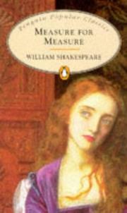 Cover of: Measure for Measure (Penguin Popular Classics) by William Shakespeare