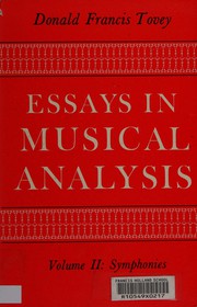 Cover of: Essays in Musical Analysis vol II