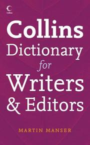Cover of: Collins Dictionary for Writers and Editors (Dictionary) by Martin Manser