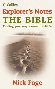 Cover of: Explorer's Notes: The Bible by Nick Page, Nick Page
