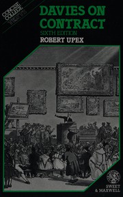 Cover of: Davies on contract. by R. V. Upex