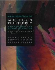 Cover of: Introduction to Modern Philosophy by Alburey Castell, Donald M. Borchert, Arthur Zucker