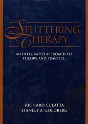 Cover of: Stuttering Therapy by Richard Culatta, Stanley A. Goldberg