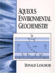 Aqueous environmental geochemistry by Donald Langmuir
