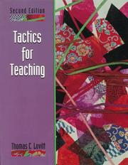 Cover of: Tactics for Teaching (2nd Edition) by Thomas C. Lovitt