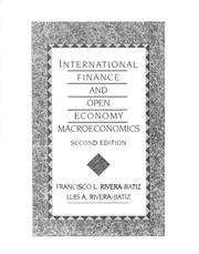 Cover of: International finance and open economy macroeconomics