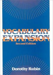 Cover of: Vocabulary expansion by Dorothy Rubin