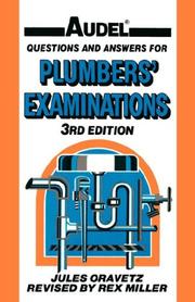 Questions and answers for plumbers' examinations by Jules A. Oravetz