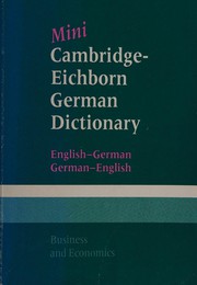 Cover of: Mini Cambridge-Eichborn German dictionary by Reinhart von Eichborn