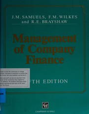 Cover of: Management of company finance by J. M. Samuels