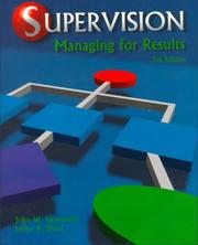 Cover of: Supervision: managing for results