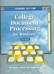 Cover of: Gregg college document processing for Windows.