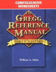 Cover of: Gregg Reference Manual, Comprehensive Worksheets