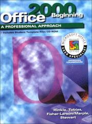 Cover of: A Professional Approach Series: Office 2000 Beginning Course Student Edition (Professional Approach Series)