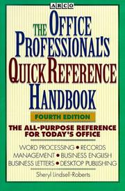 Cover of: Arco the Office Professional's Quick Reference Handbook (Webster's New World Office Professional's Desk Reference)