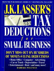 J.K. Lasser's tax deductions for small business by Barbara Weltman