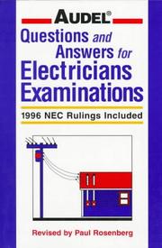 Cover of: Audel Questions and Answers for Electricians Examinations by Paul Rosenberg