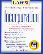 Cover of: Incorporation. by Ltd Law