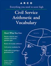 Cover of: Civil service arithmetic and vocabulary | Barbara Erdsneker