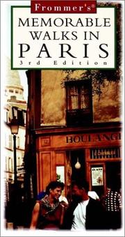 Cover of: Frommer's Memorable Walks in Paris (3rd ed)