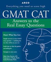 Cover of: Gmat Cat: Answers to the Real Essay Questions
