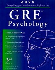 Cover of: GRE Psychology 3E (Academic Test Preparation Series)