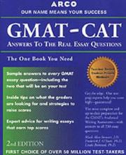 Cover of: GMAT CAT: answers to the real essay questions