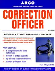 Cover of: Correction Officer 13/e (Arco Academic Test Tutor) by Arco, Gary D. Maynard