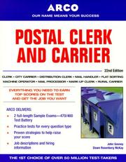 Cover of: Postal Clerk and Carrier, 22/e (Postal Clerk and Carrier)