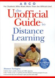 Cover of: The unofficial guide to distance learning by Shannon R. Turlington