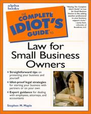 Cover of: Complete Idiot's Guide to Law for Small Business Owners