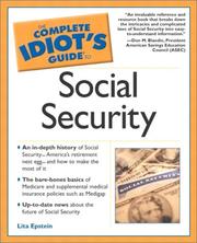 Cover of: The complete idiot's guide to social security by Lita Epstein