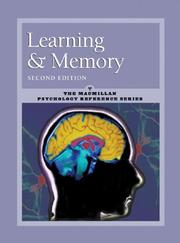 Cover of: Learning and Memory (Psychology Reference Series, 2) by John H. Byrne