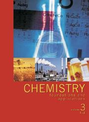 Cover of: Chemistry: Foundations and Applications