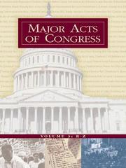 Cover of: Major Acts of Congress ( 3-Volume Set ) by Brian K. Landsberg