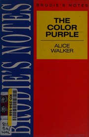 Cover of: Brodie's Notes on Alice Walker's "Color Purple" (Pan Study Aids)